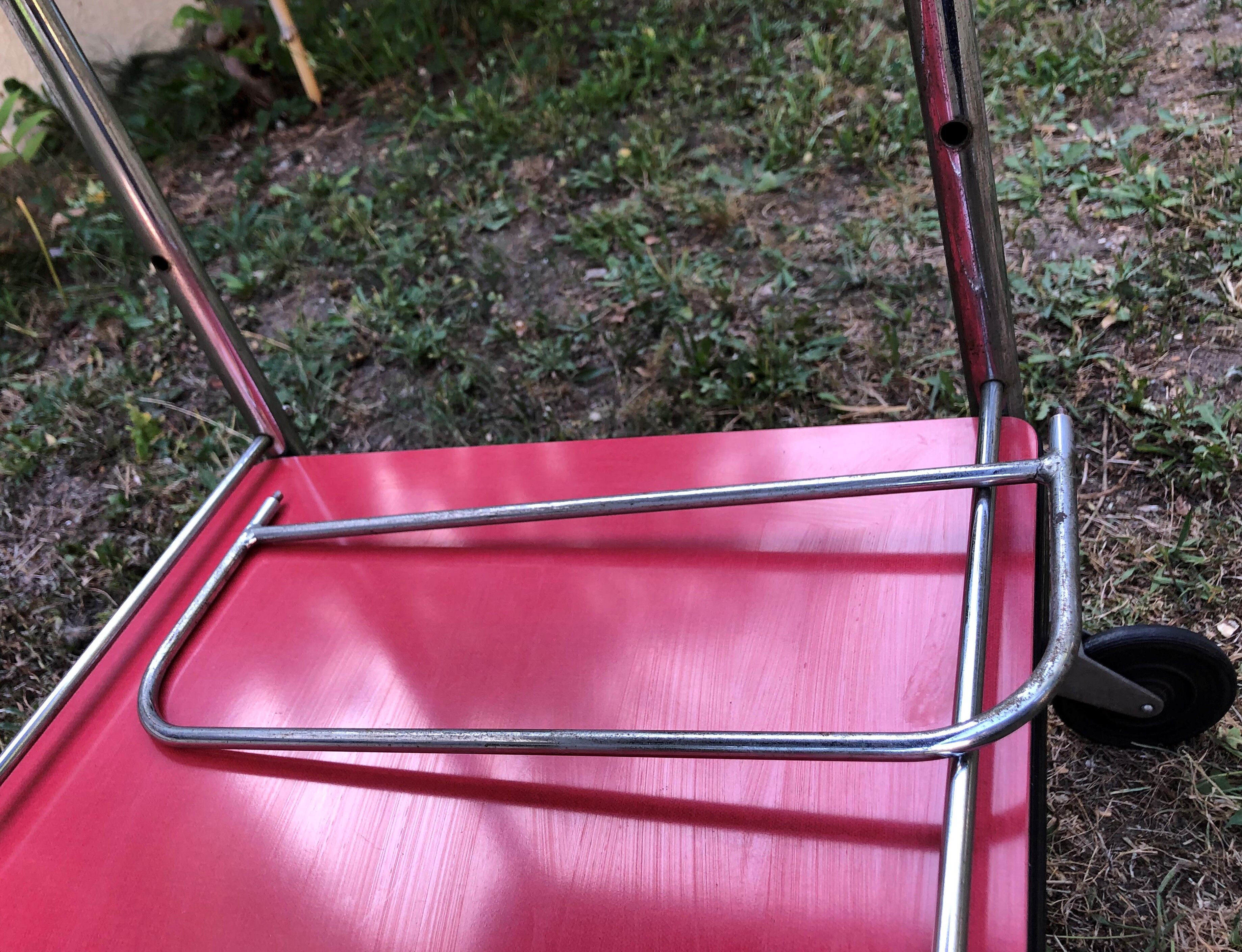 Vintage red formica server