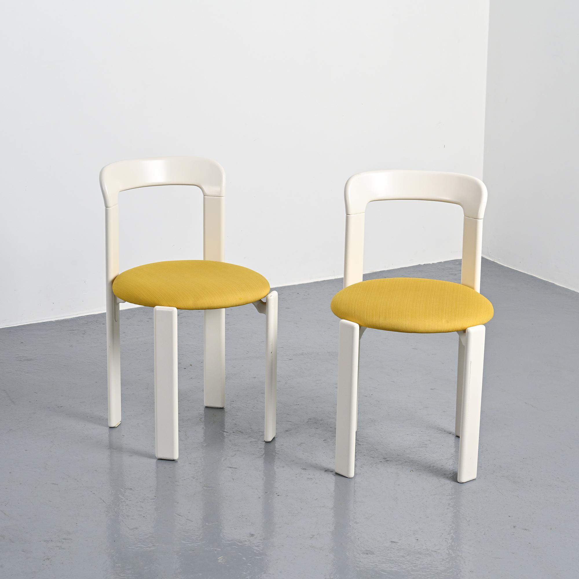 Set of two chairs and a stool by Bruno Rey, Dietiker, circa 1975.