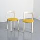 Set of two chairs and a stool by Bruno Rey, Dietiker, circa 1975.
