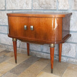 Table de chevet vintage en bois années 50-60 scandinave