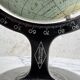 Miniature Green Paper-Covered Globe with Metal Base and Meridian — Made in England