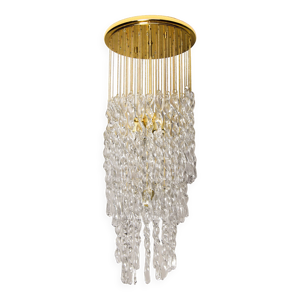 Lustre en verre de Murano - laiton