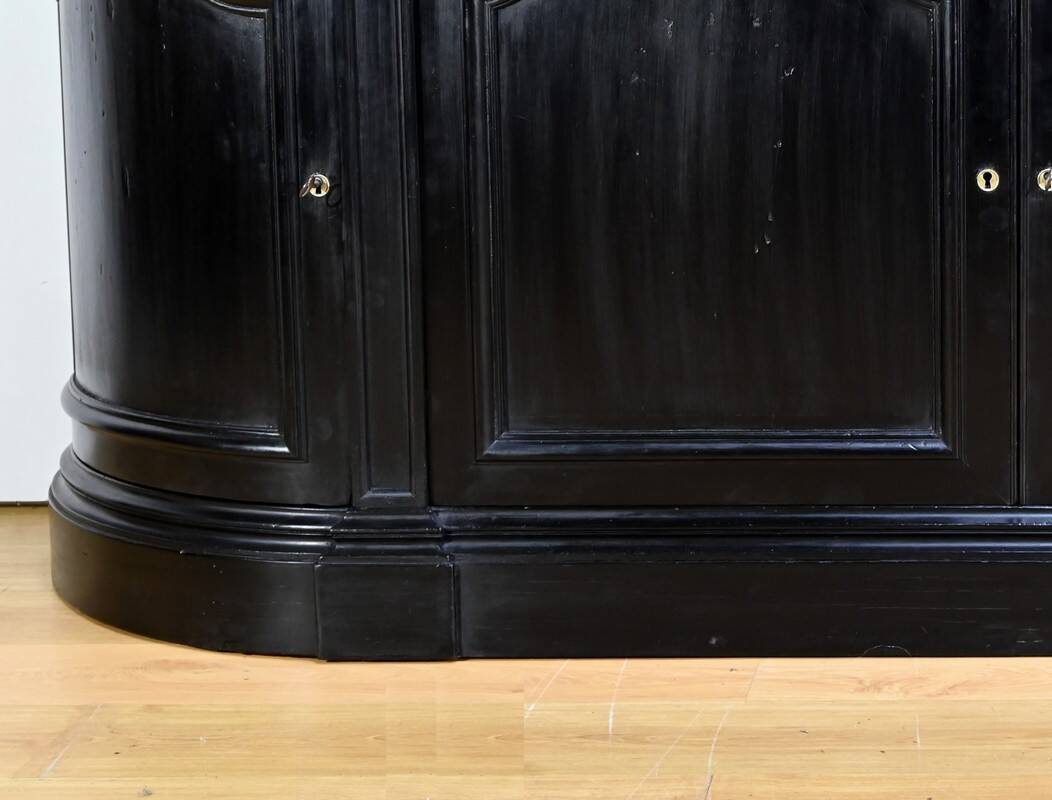 Sideboard of Blackened Oak Paneling, Regency style – Late 19th century