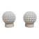Pair of opaline and porcelain wall lights "scandinavian design" 1950.