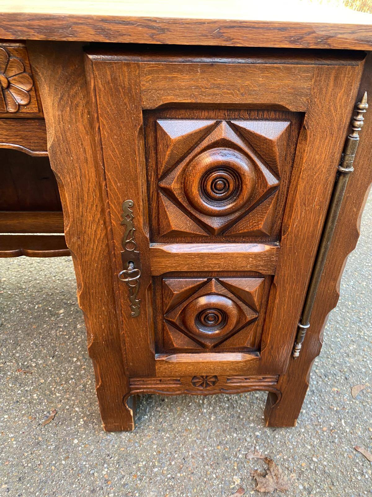Spanish desk from the 19th century in solid wood 120x65cm