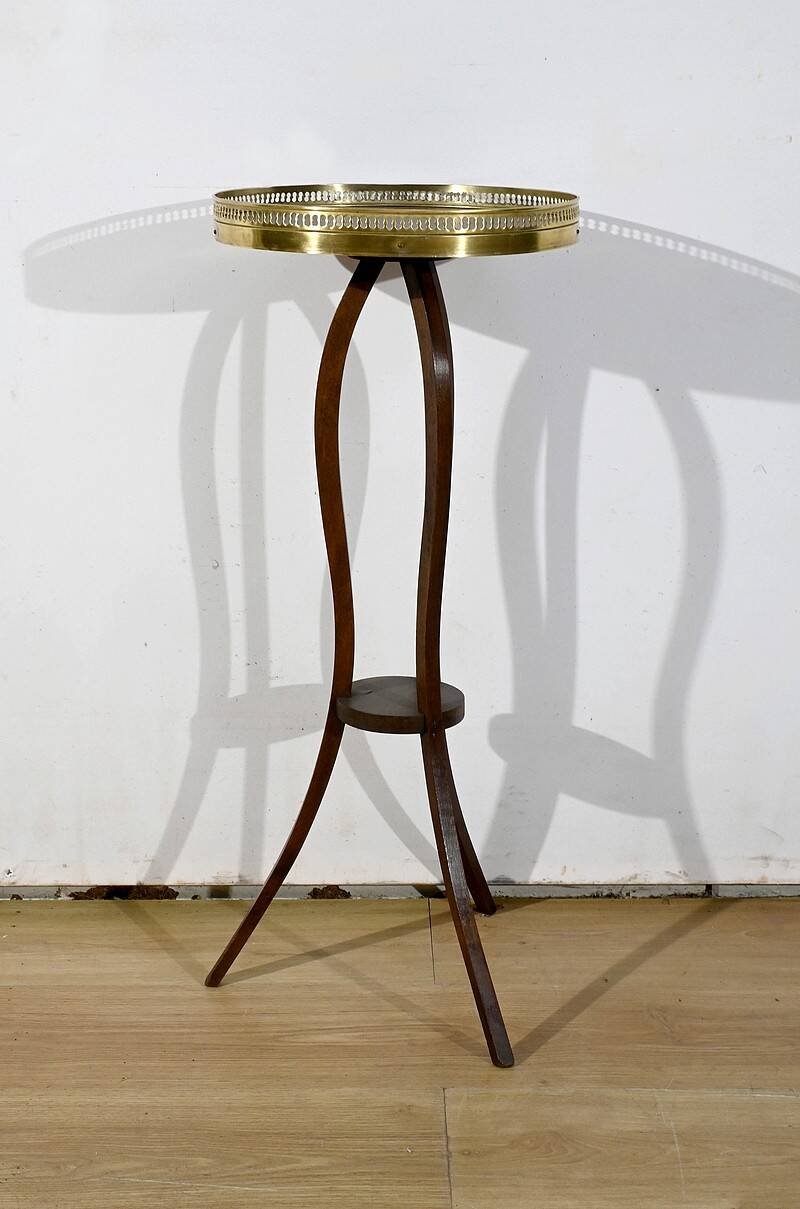 Small Mahogany Pedestal Table, Louis XVI Style – 1900