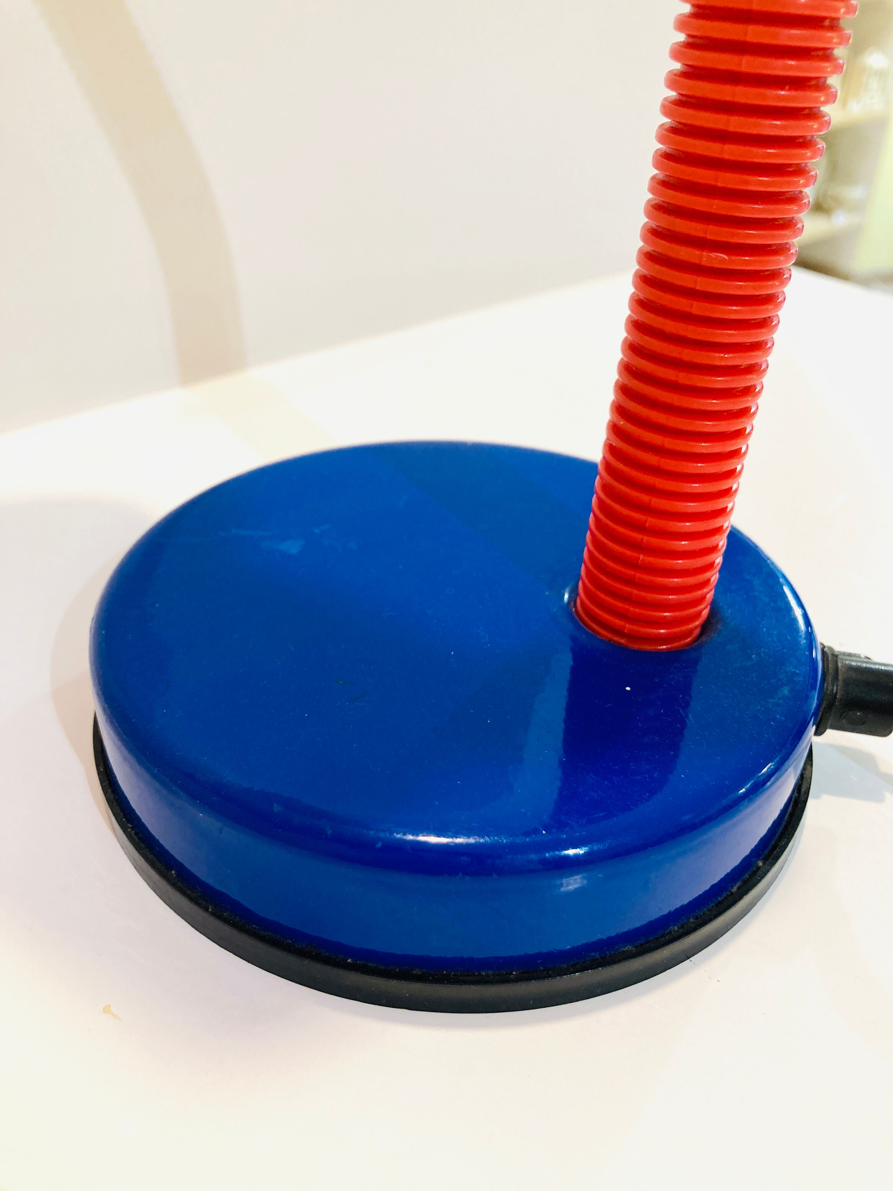 Colorful articulated desk lamp from the 80