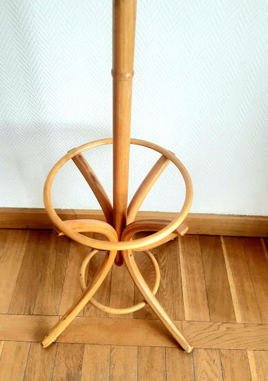 Porte manteau perroquet vintage en bois courbé