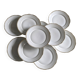 Set of 10 porcelain flat plates