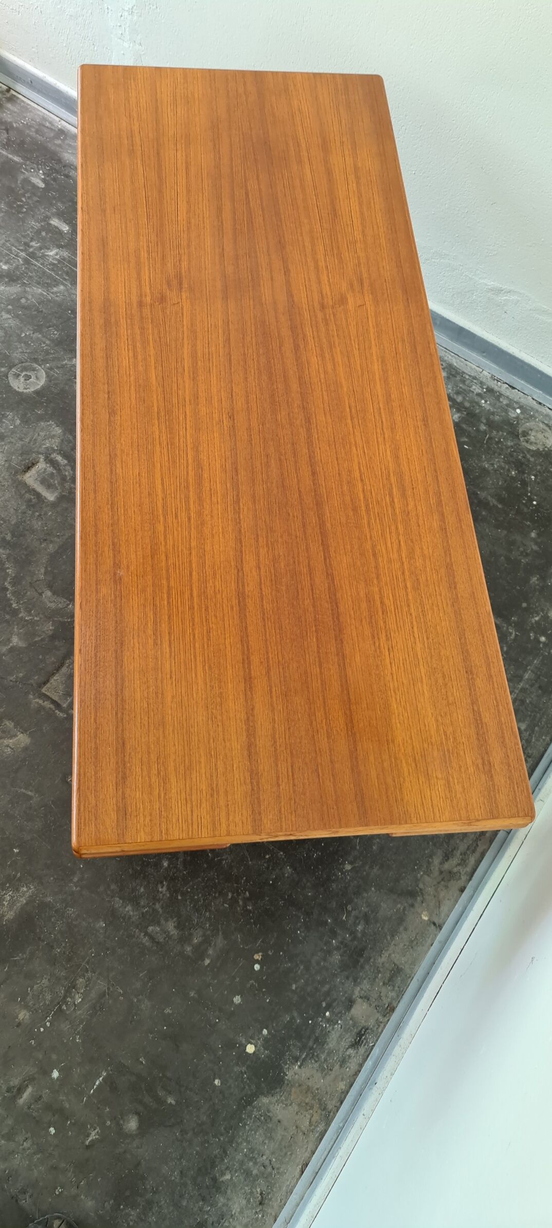 Vintage teak Danish Design adjustable table by Trioh Denmark .