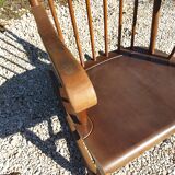 Rocking-chair in beech of the 60s wood