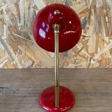 Vintage burgundy red table lamp - 1950s