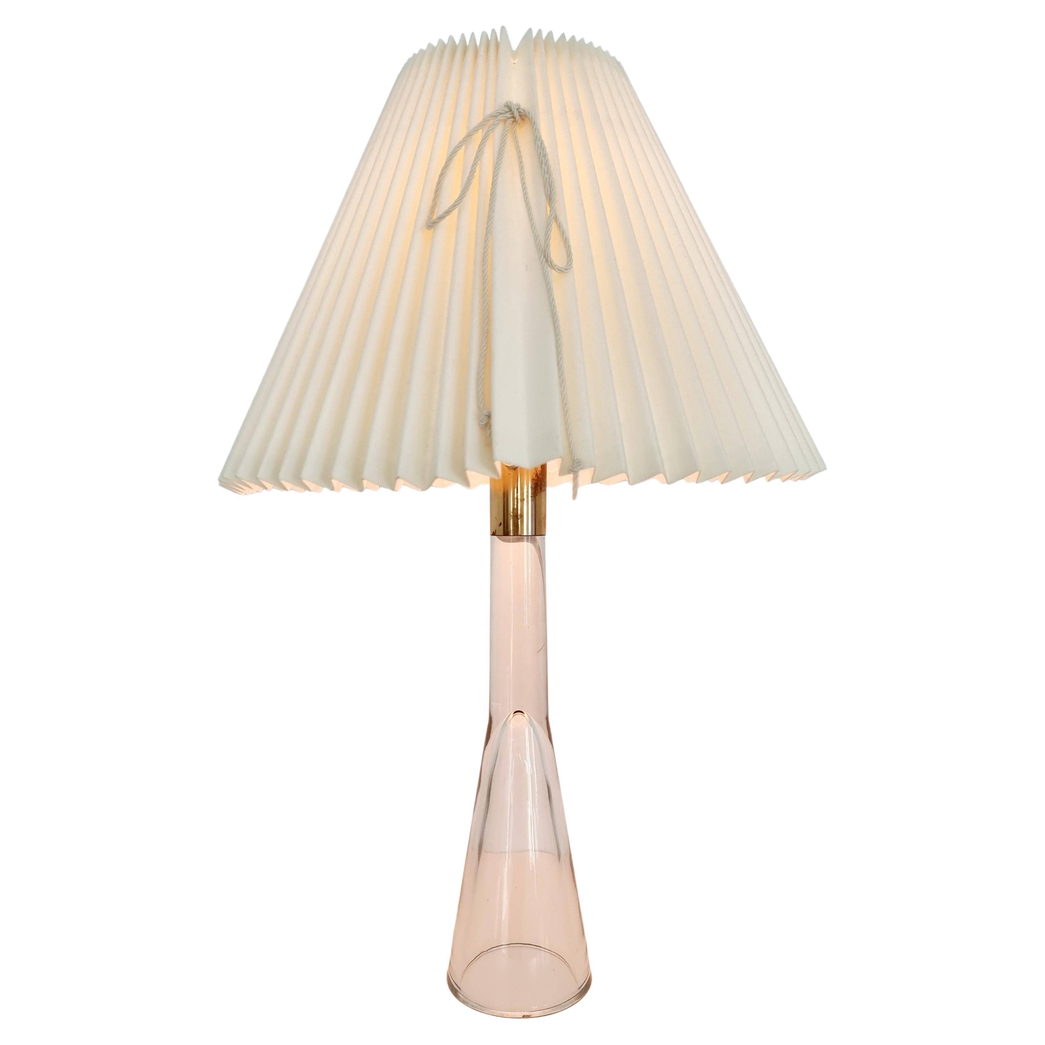 Desk lamp, glass and brass, mid-century modern / Scandinavian, Orno Oy Finland.