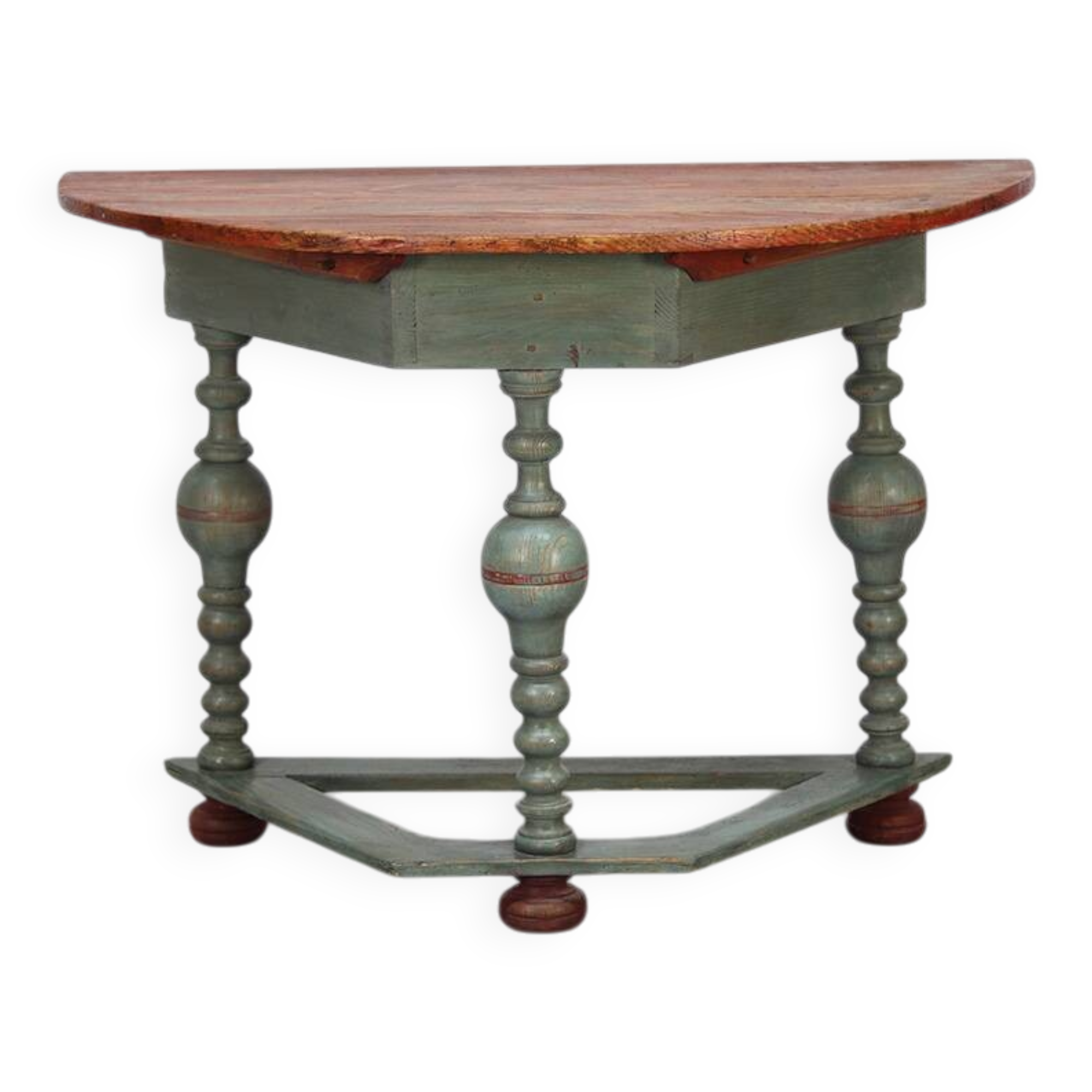 Swedish Gustavian Folk Art Painted Side Table