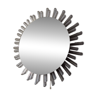 Lampe Miroir Soleil Rose Années 70