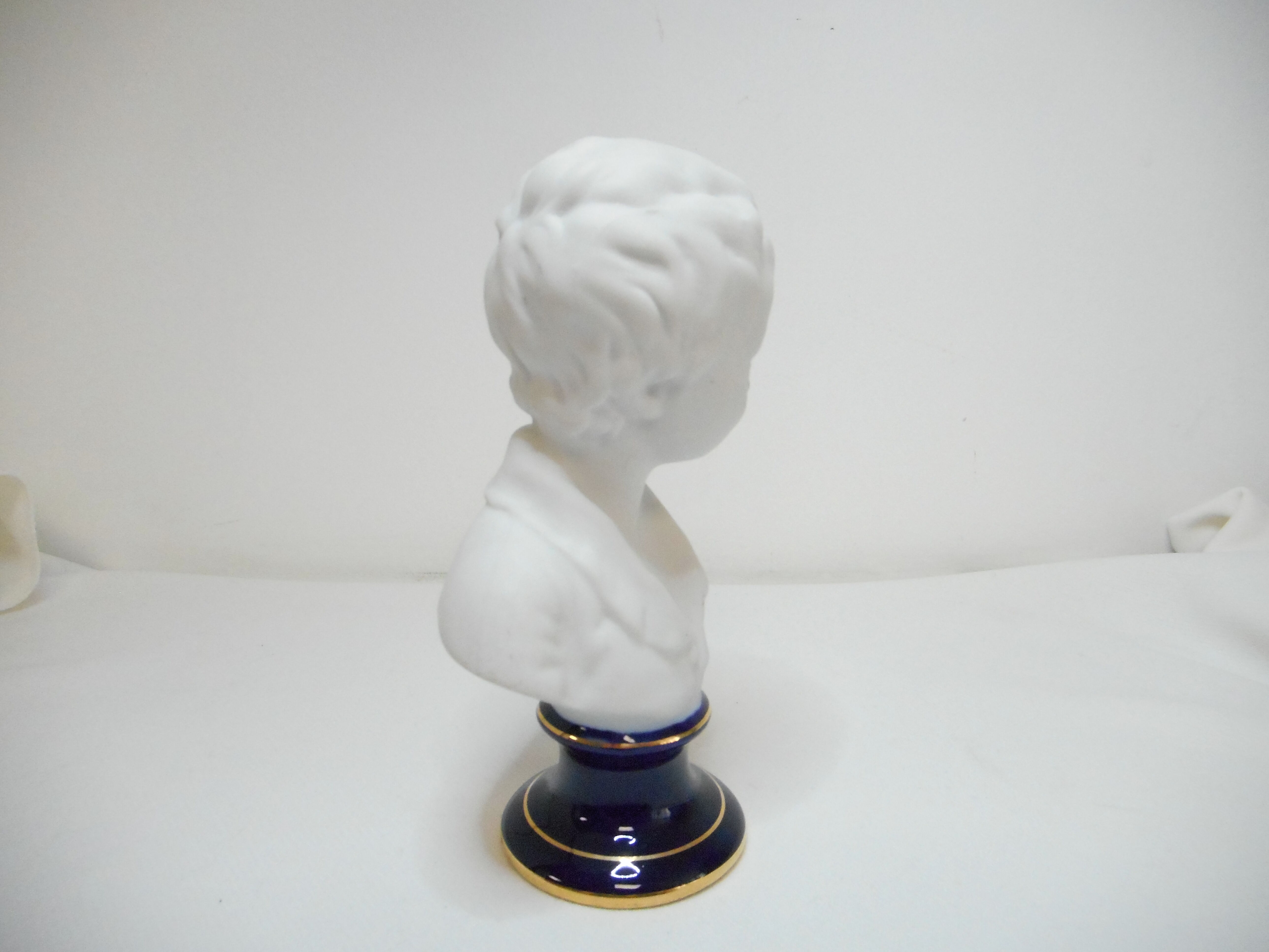 Biscuit and Limoges porcelain bust