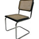 Chaise Cesca modèle b32 en chrome et noir par Marcel Breuer