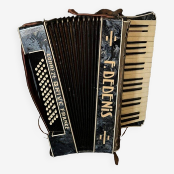 Accordion brand F. Dedenis Corrèze Brive France 20th century