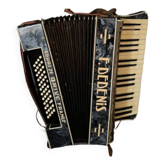 Accordion brand F. Dedenis Corrèze Brive France 20th century