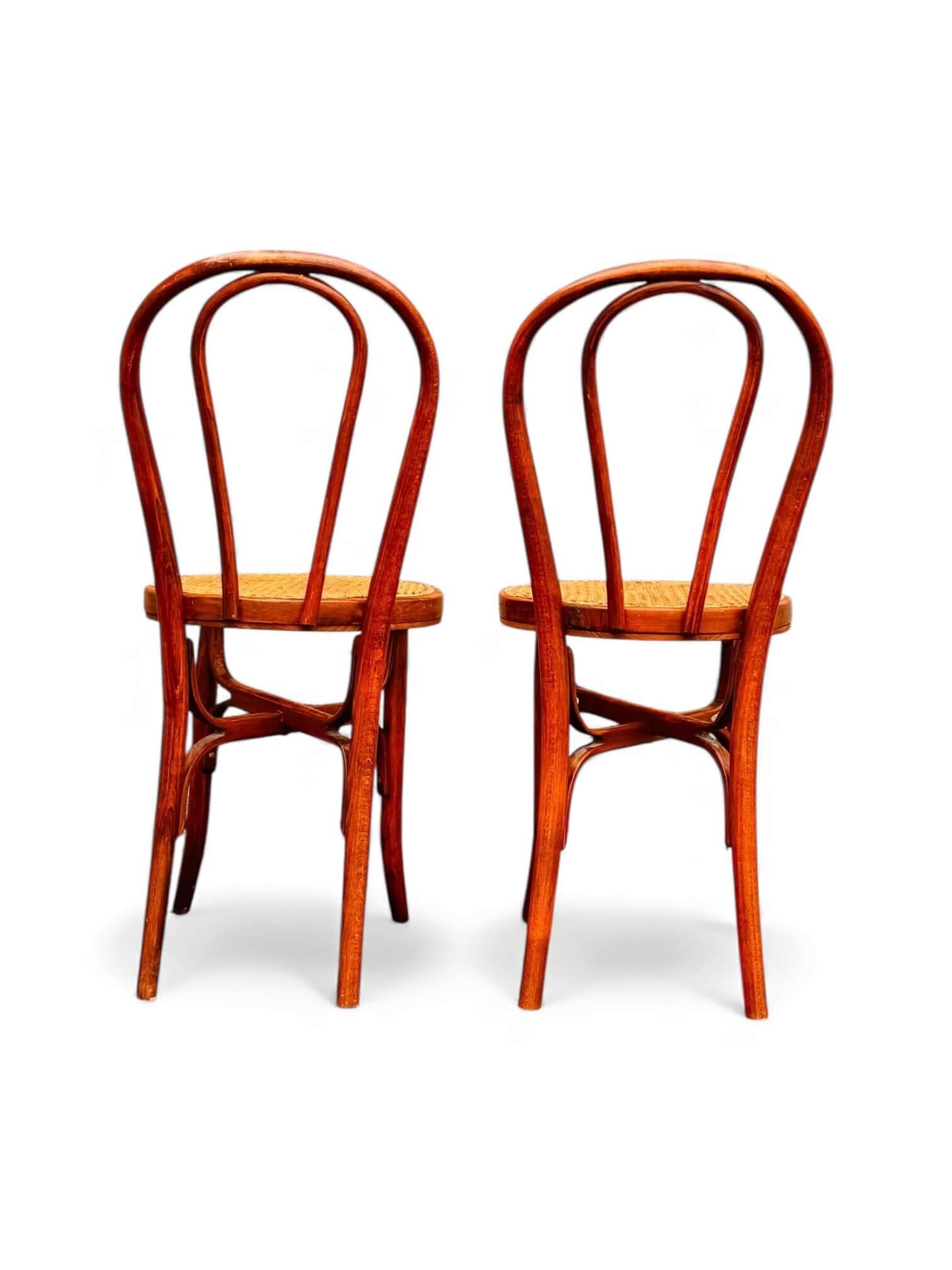 2 bentwood bistro chairs, circa 1900, by Cambier Frères