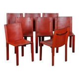 Set of 8 chairs by Carlo Bartoli for Matteo Grassi, 1980