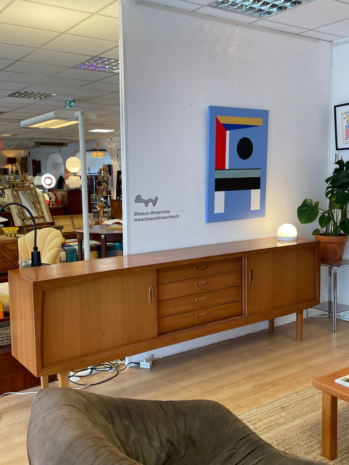 Blond teak sideboard, Germany, 60 ́s