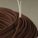Terracotta lamp, 2 M fabric cable, jute lampshade