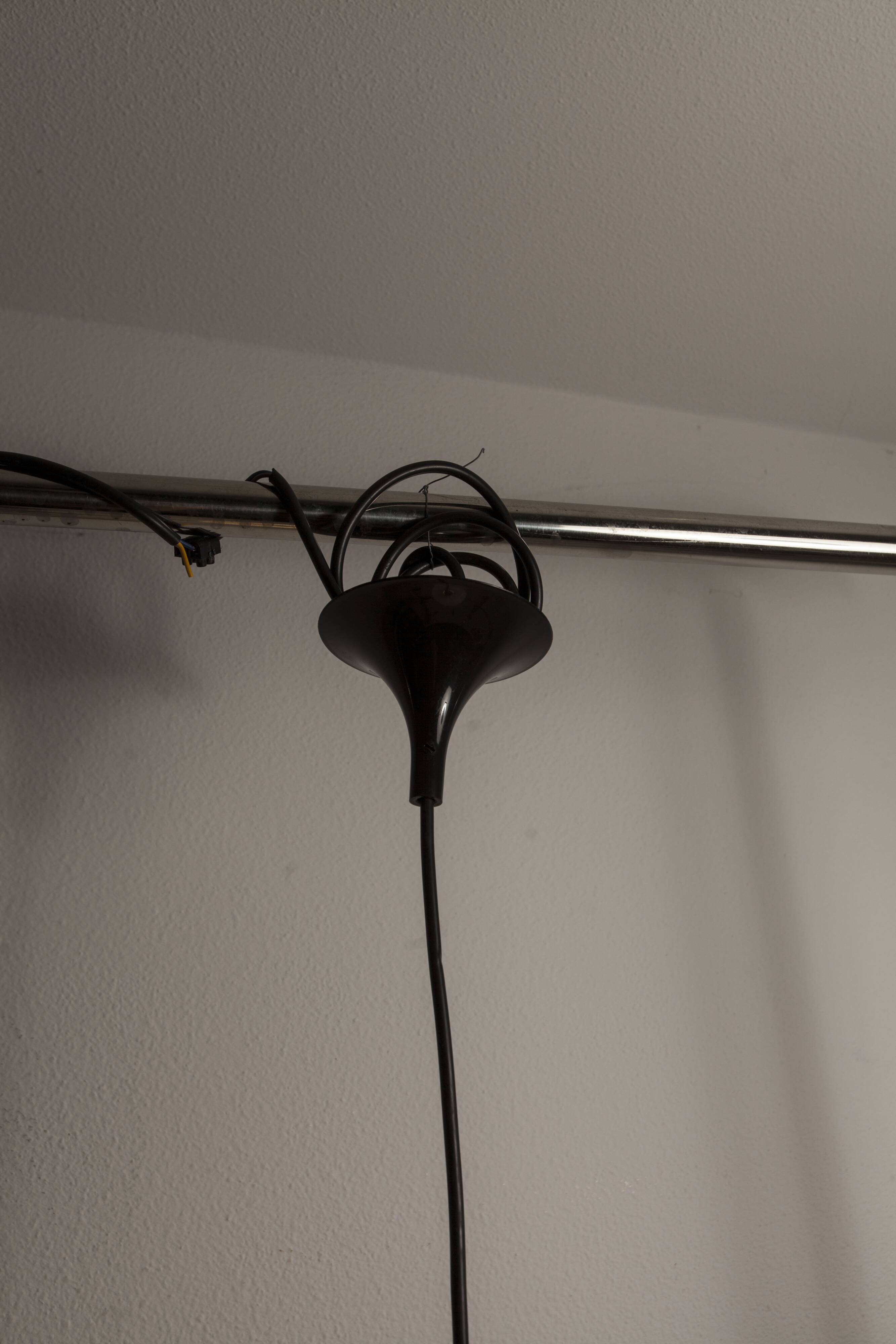 1970 white opaline tulip cone pendant lights (6 available)