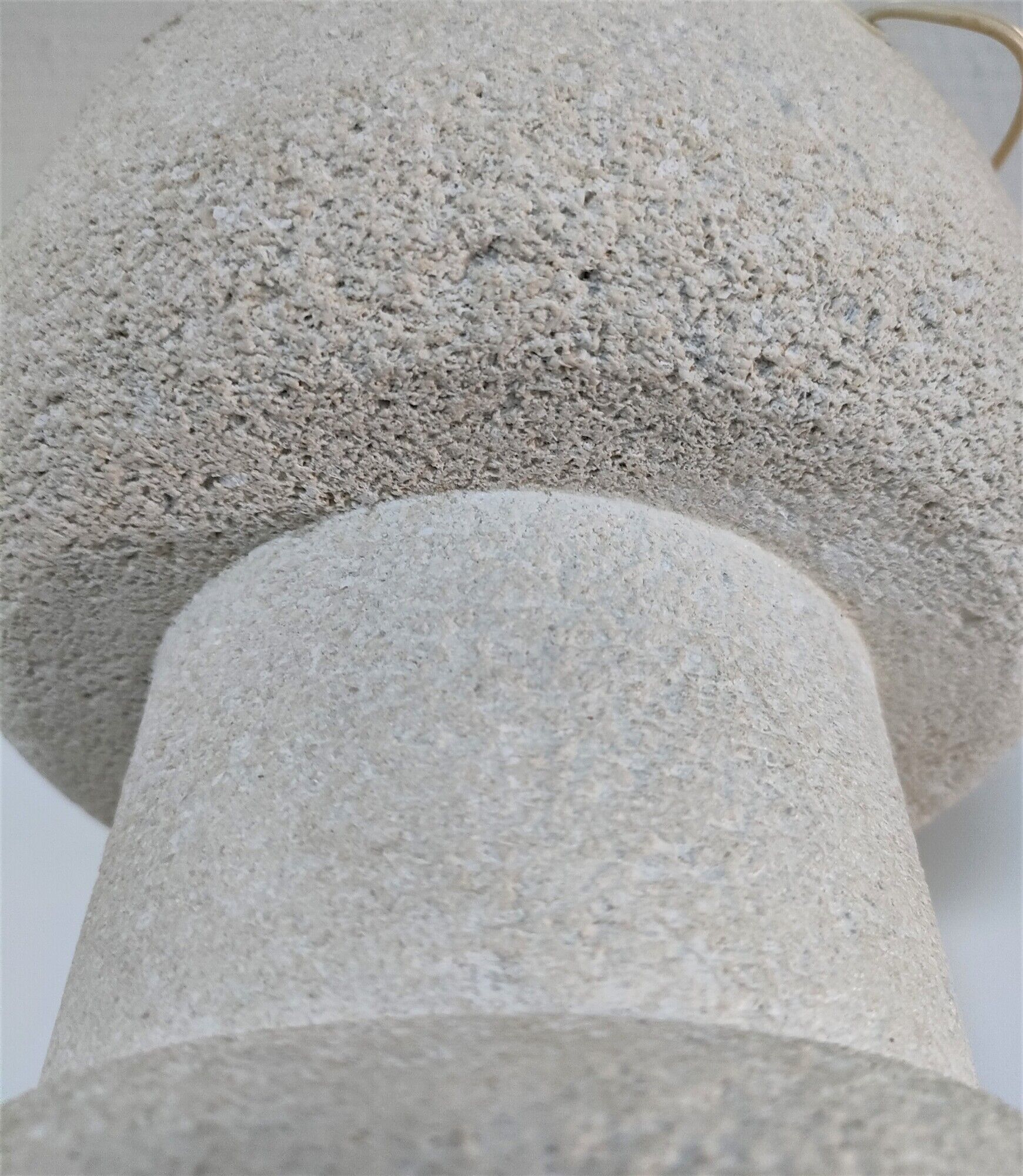 Sculptural lamp foot in natural stone design 70s