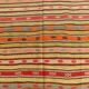 5x9 Pale Orange Kilim Rug, Natural Dyes, Hanknotted Wool Rug, 163x282Cm
