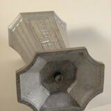 Painted metal Art Deco vase