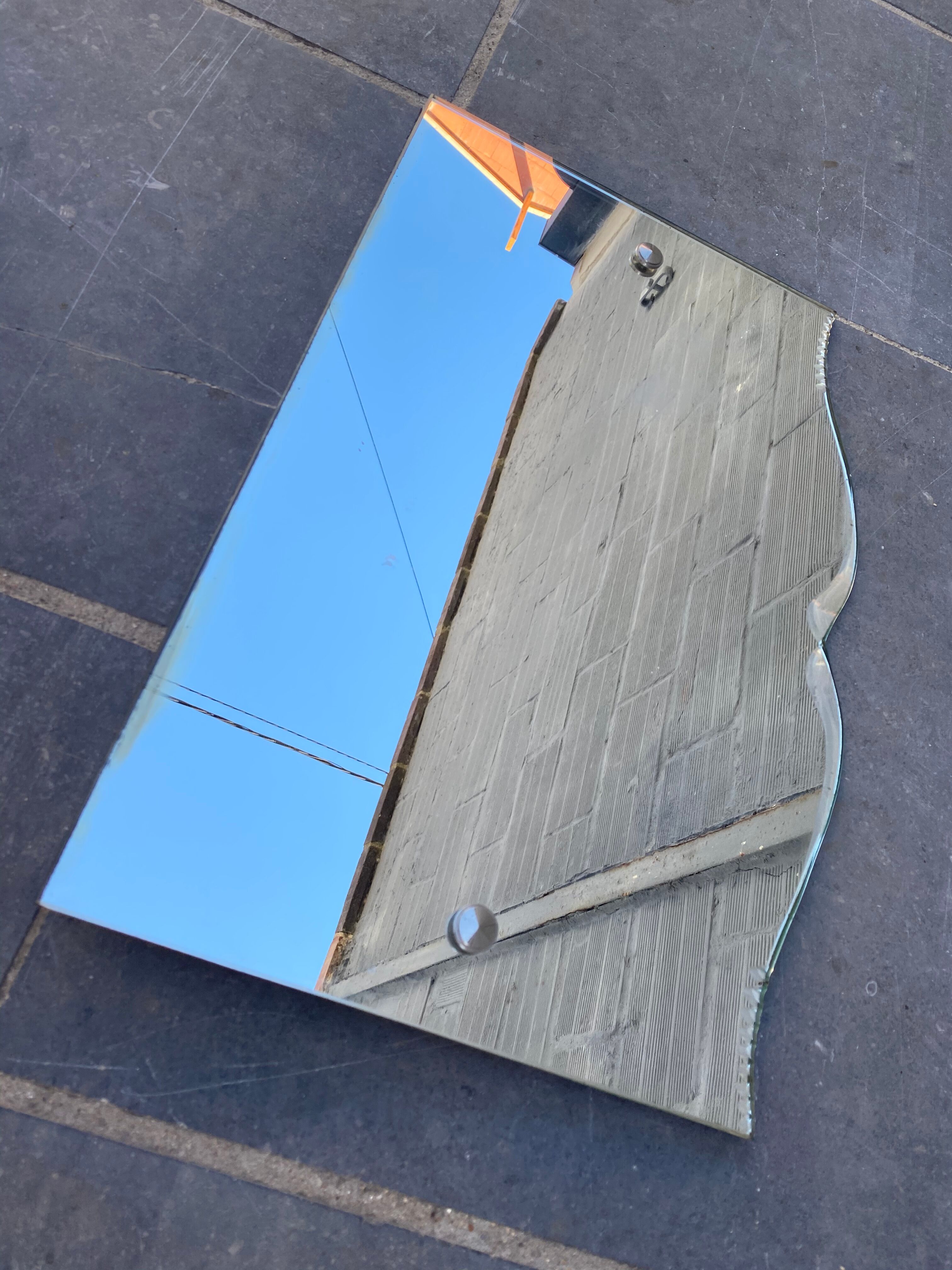 Vintage bevelled mirror  - 36x54cm
