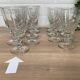 Set of 9 red wine glasses