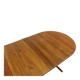 Vintage Danish round extendable dining table solid teak 1960s