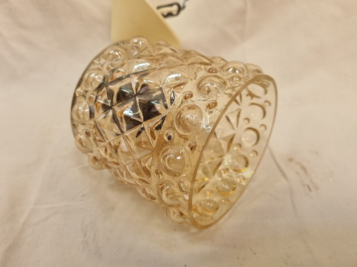 Iridescent glass pendant lamp from 1960