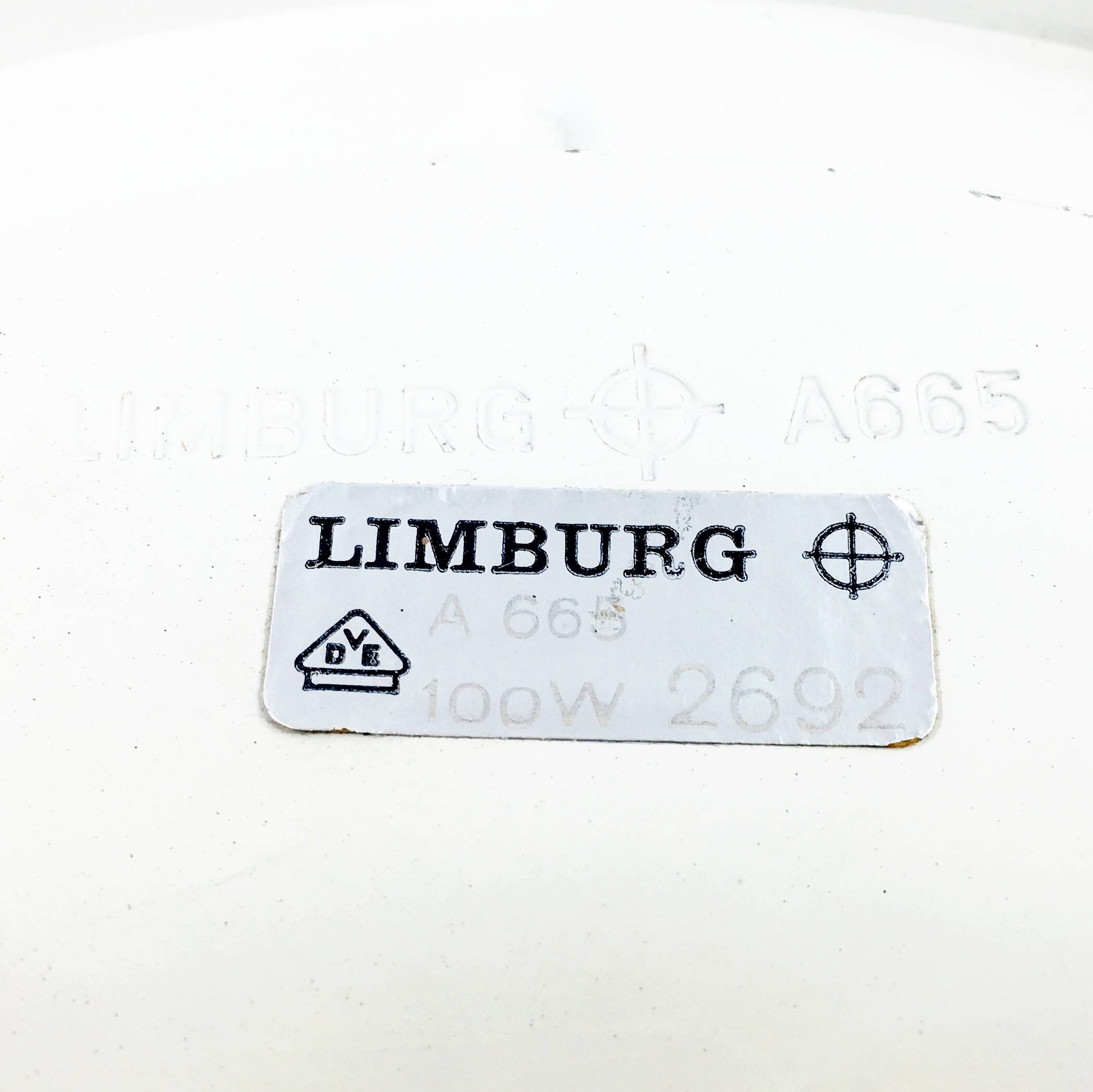 Mid-Century Glass Flush Mount from Limburg, Germany, 1960s