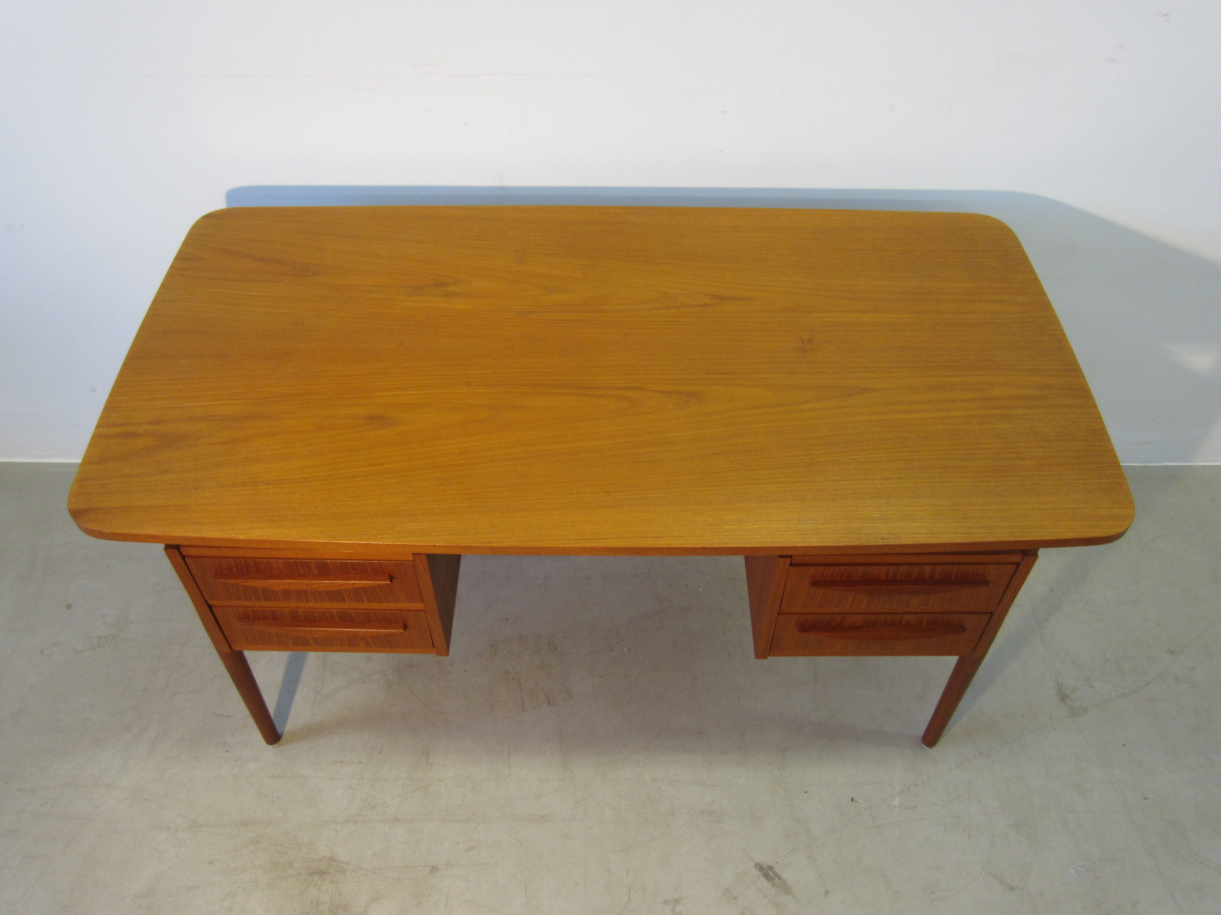 Scandinavian teak desk by Gunnar Nielsen Tibergaard, Denmark