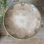 Patinated ironware compote dish, antique fruit bowl.