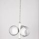 VINTAGE 70'S CHANDELIER IN SPACE AGE GLASS ITALIAN DESIGN