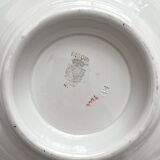 Compotier bas frise fleuries noire Digoin et Sarreguemines vintage