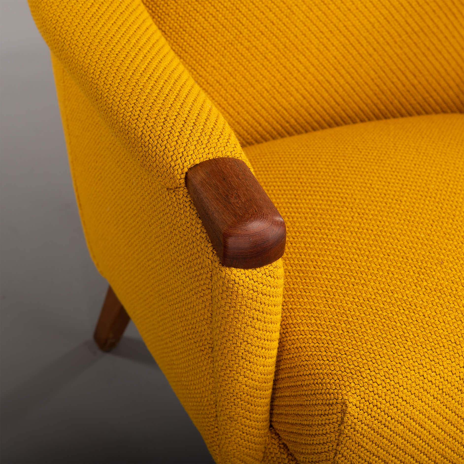 Danish Design reupholstered Yellow Easy chair, 1960s