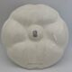 Lot de 10 assiettes à huîtres vintage en faïence de GIEN, blanc, signées - Années 1970
