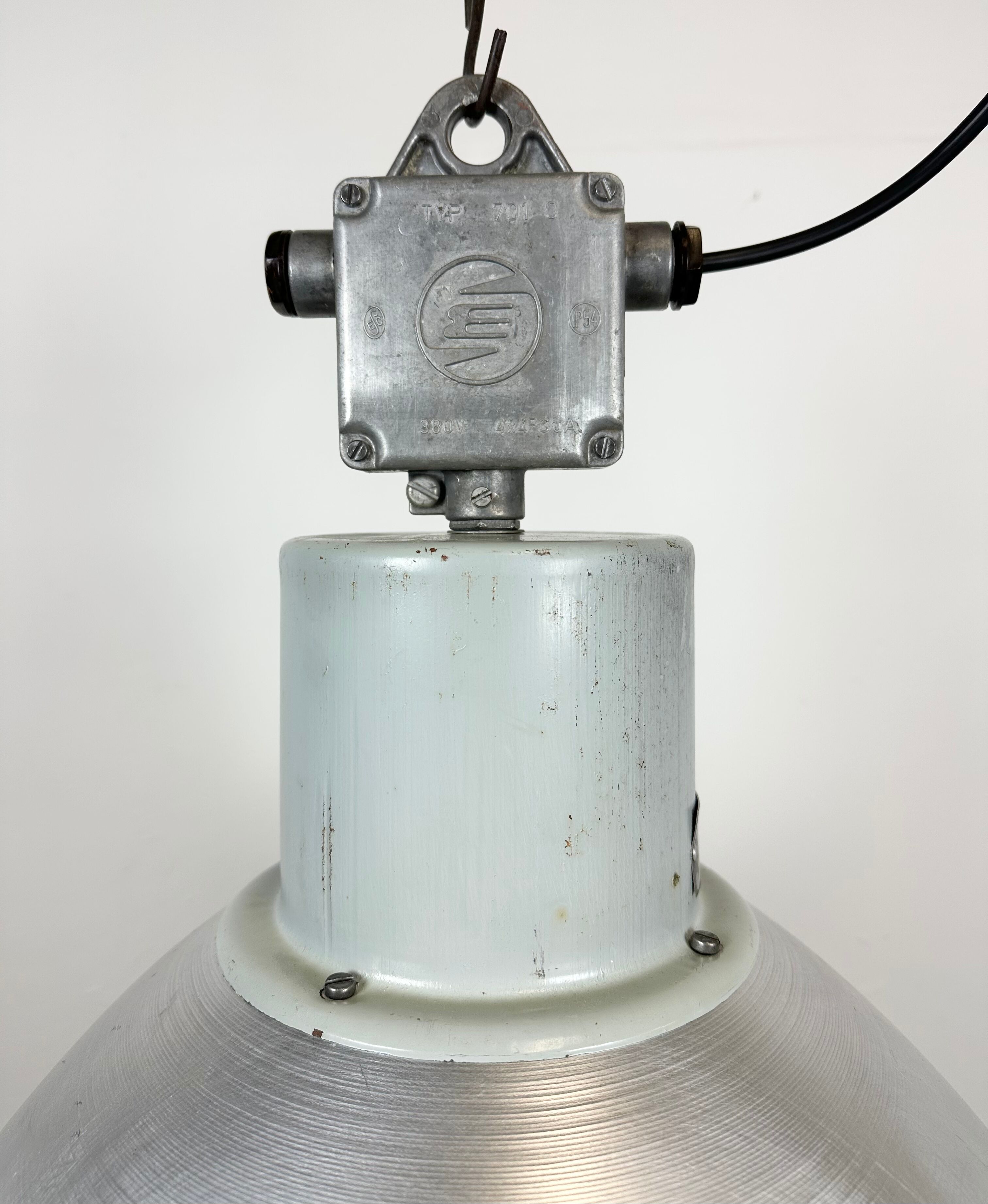 Industrial aluminium pendant light from Elektrosvit, 1960s