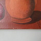 Oil painting on canvas, contemporary still life, countryside decoration