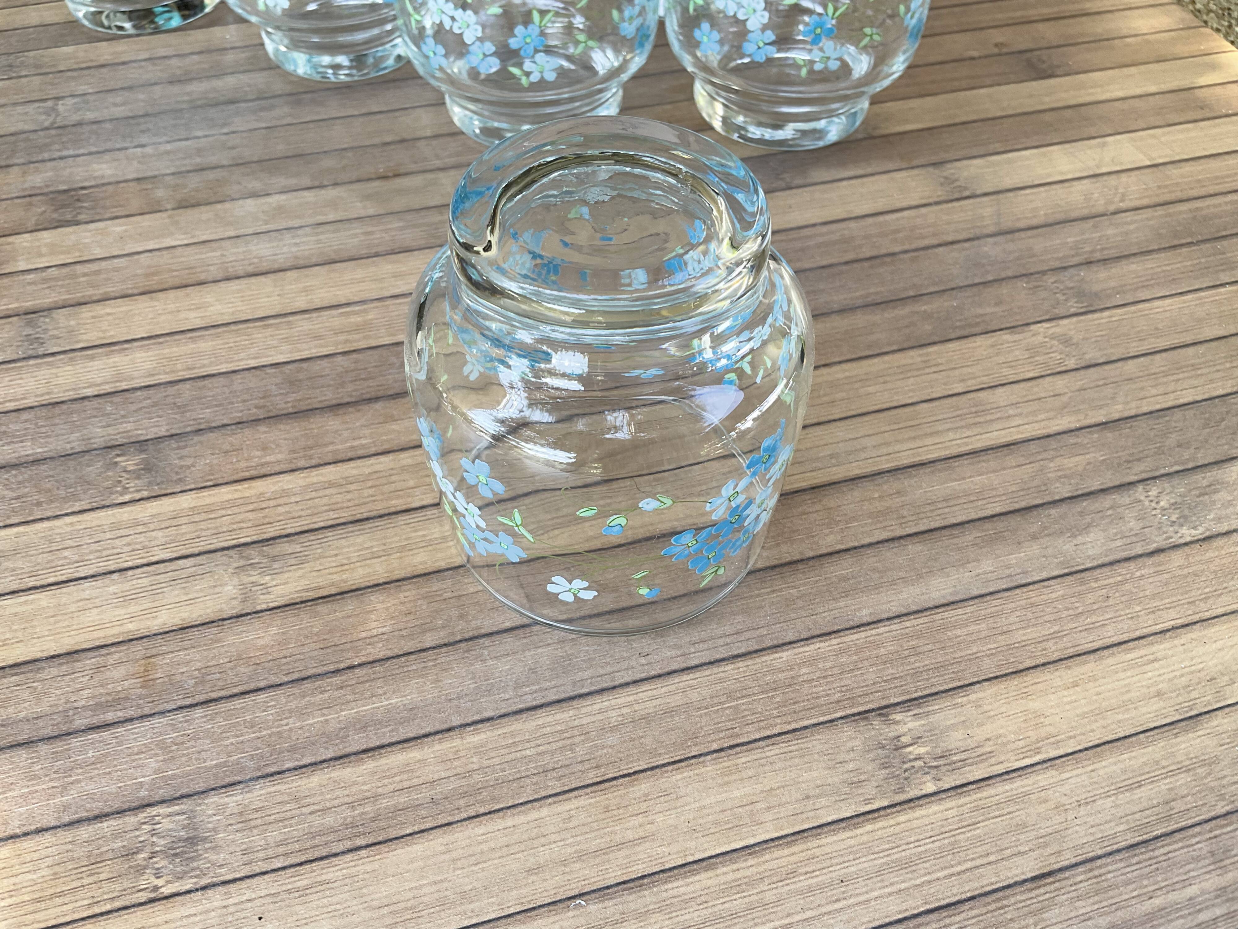 10 vintage glasses model forget-me-not