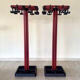 Red and black coat rack design 1980s