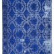 Handmade rustic anatolian 1970s 173 cm x 281 cm blue rug