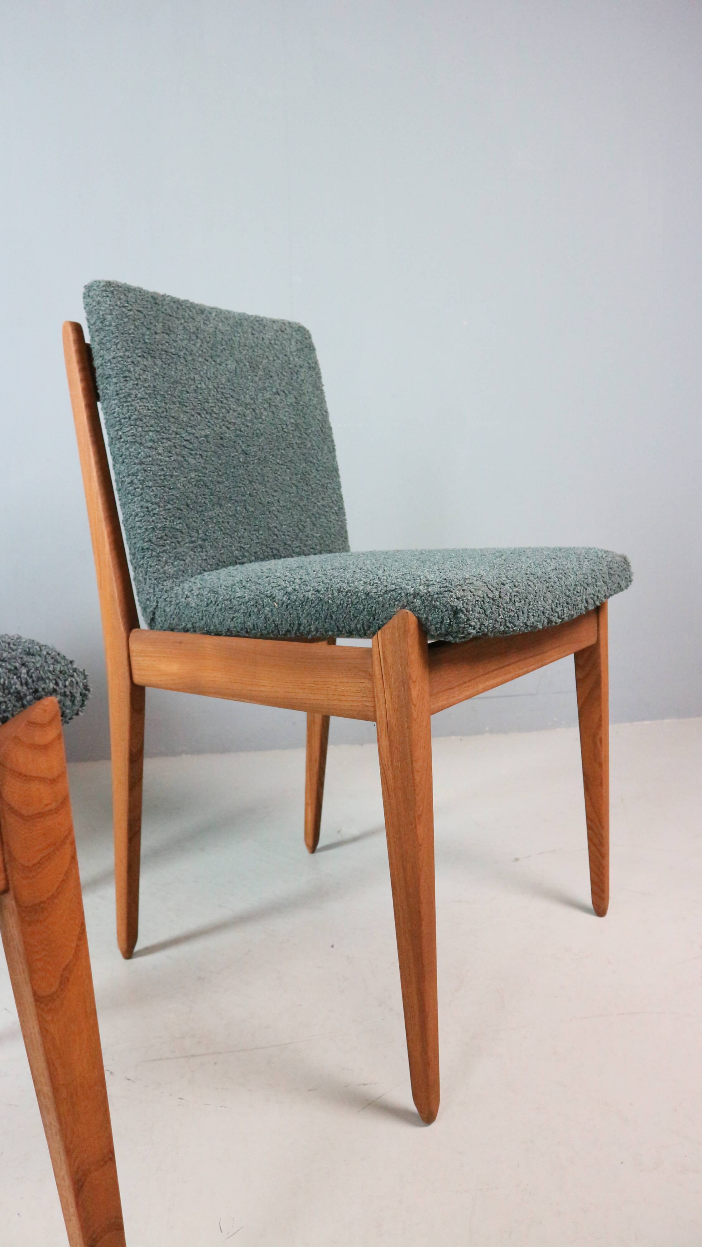 Set of four dining chairs by ISA Bergamo, 1960s.