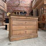 19th century chest of drawers in solid oak