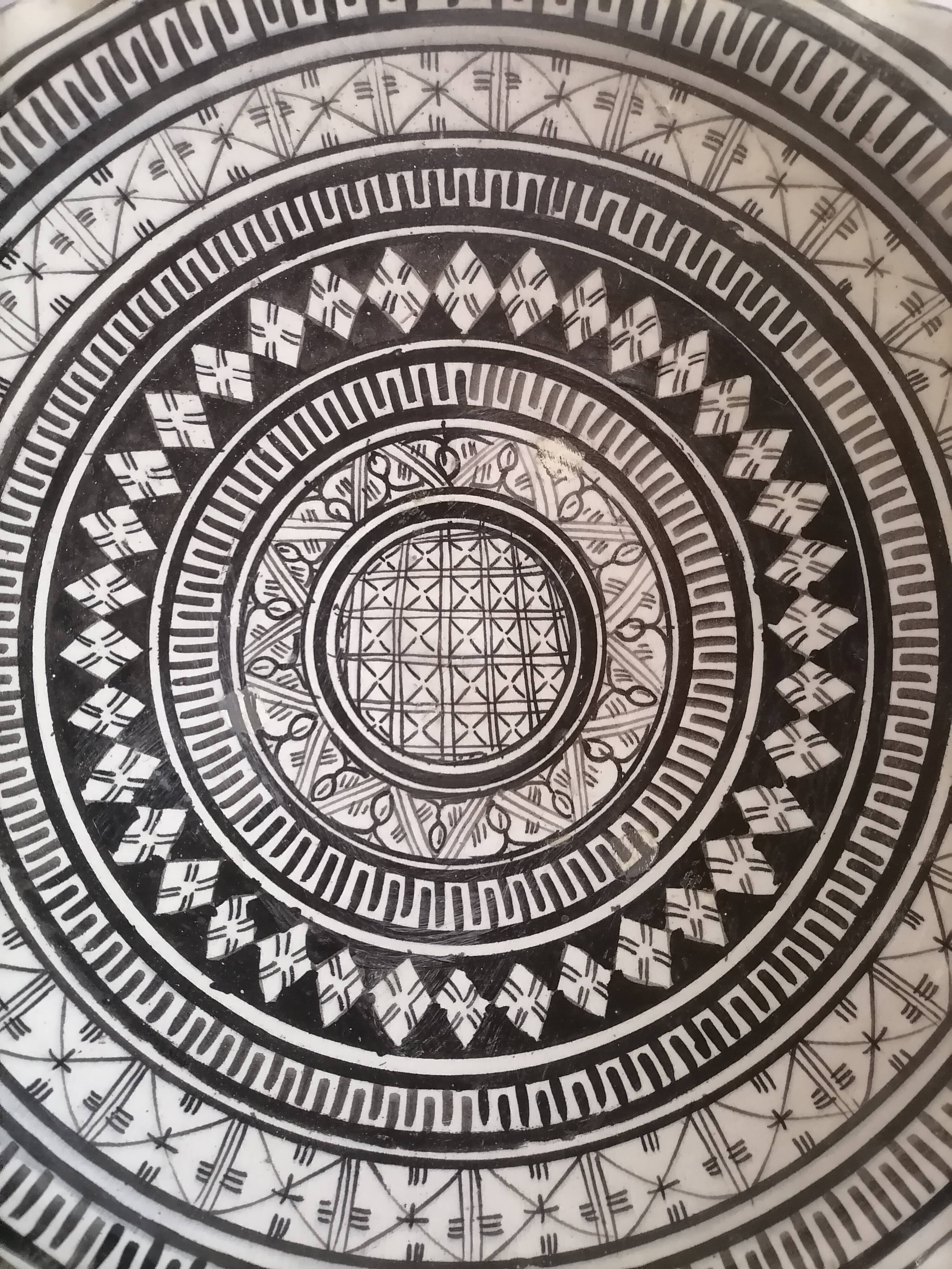 Old oriental ceramic dish. Morocco, Safi